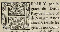 An illustration from Edit dv Roy, portant restablissement avx elevz de leurs qualitez, gages, droicts, & exemptions de tailles. (1606)