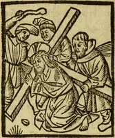An illustration from Een devote maniere om gheestelyck pelgrimagie te trecken tot den heylighen lande als te Jherusalem, Bethleem, ter Jordanen, etc. : met die rechte gheleghentheyt der heyligher plaetsen, so bescheelijck beschreuen al ost mense voor ooghen saghe (1563)