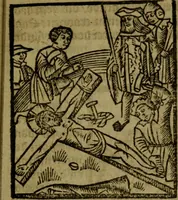An illustration from Een devote maniere om gheestelyck pelgrimagie te trecken tot den heylighen lande als te Jherusalem, Bethleem, ter Jordanen, etc. : met die rechte gheleghentheyt der heyligher plaetsen, so bescheelijck beschreuen al ost mense voor ooghen saghe (1563)