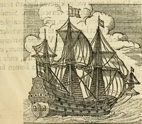 An illustration from Eerste[-derde] schip-vaert der Hollanderen nae de Oost-Indien door de Waygats, by - Noorden Noorweghen, Moscovien ende Tartarien: zijnde verrijckt met een beschryvinge veeler aengrenfende landen, noyt in eenige voorige (1648)