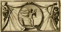 An illustration from Eeuwigduurende liefdes almanak : zinnebeeldig, volgens den algemeenen almanaks-trant, de wisselvalligheden der minnaeren, die in alle liefde-jaeren voorvallen, aenwyzende (1721)