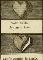Picture 9 of 44 from Eeuwigduurende liefdes almanak : zinnebeeldig, volgens den algemeenen almanaks-trant, de wisselvalligheden der minnaeren, die in alle liefde-jaeren voorvallen, aenwyzende (1721), leaf 42