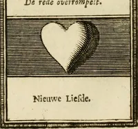 Picture 10 of 44 from Eeuwigduurende liefdes almanak : zinnebeeldig, volgens den algemeenen almanaks-trant, de wisselvalligheden der minnaeren, die in alle liefde-jaeren voorvallen, aenwyzende (1721), leaf 42