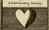 Picture 13 of 44 from Eeuwigduurende liefdes almanak : zinnebeeldig, volgens den algemeenen almanaks-trant, de wisselvalligheden der minnaeren, die in alle liefde-jaeren voorvallen, aenwyzende (1721), leaf 44