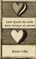 Picture 20 of 44 from Eeuwigduurende liefdes almanak : zinnebeeldig, volgens den algemeenen almanaks-trant, de wisselvalligheden der minnaeren, die in alle liefde-jaeren voorvallen, aenwyzende (1721), leaf 48