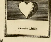 Picture 27 of 44 from Eeuwigduurende liefdes almanak : zinnebeeldig, volgens den algemeenen almanaks-trant, de wisselvalligheden der minnaeren, die in alle liefde-jaeren voorvallen, aenwyzende (1721), leaf 52