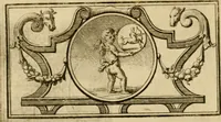 An illustration from Eeuwigduurende liefdes almanak : zinnebeeldig, volgens den algemeenen almanaks-trant, de wisselvalligheden der minnaeren, die in alle liefde-jaeren voorvallen, aenwyzende (1721)