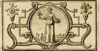 An illustration from Eeuwigduurende liefdes almanak : zinnebeeldig, volgens den algemeenen almanaks-trant, de wisselvalligheden der minnaeren, die in alle liefde-jaeren voorvallen, aenwyzende (1721)