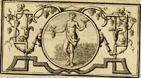 An illustration from Eeuwigduurende liefdes almanak : zinnebeeldig, volgens den algemeenen almanaks-trant, de wisselvalligheden der minnaeren, die in alle liefde-jaeren voorvallen, aenwyzende (1721)