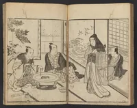 An illustration from Ehon yakusha natsu no fuji (1780)