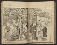 An illustration from Ehon yakusha natsu no fuji (1780)