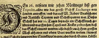 An illustration from Eilffter Theil der Orientalischen Indien, darinnen erstlich begriffenwerden zwo Schiffahrten Herrn Americi Vesputii, welche er auss Befehl Königs Emanuelis von Portugall anno 1501. in Ost Indien vorgenommen. : Zum andern, ein warhafftiger vnd zuvor nie erhörter Bericht eines Englischen, welcher, nach dem er in einem Schiff, die Auffahrt genandt, in Cambaja dem eussersten Theil Ost Indiens Schiffbruchgelidten, zu Land durch viele vnbekandte Königreich vnd grosse Stätte gereiset, vnd was ihme vberall begegnet vnd zuhanden gestossen. Zum dritten, ein historische Beschreibung von Erfindung vnd Beschaffenheit der Landschafft Spitzberg, &c. Item, ein kurtze Erzehlung, was alle andere Fischer Anno 1613. von den Englischen erlidten, neben angehängter Protestation, wider der Engelländer angemassten Erbgerechtigkeit, vber gedachte Landschaft Spitzberg, &c. (1618)