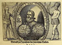 Picture 1 of 16 from Eilffter Theil der Orientalischen Indien, darinnen erstlich begriffenwerden zwo Schiffahrten Herrn Americi Vesputii, welche er auss Befehl Königs Emanuelis von Portugall anno 1501. in Ost Indien vorgenommen. : Zum andern, ein warhafftiger vnd zuvor nie erhörter Bericht eines Englischen, welcher, nach dem er in einem Schiff, die Auffahrt genandt, in Cambaja dem eussersten Theil Ost Indiens Schiffbruchgelidten, zu Land durch viele vnbekandte Königreich vnd grosse Stätte gereiset, vnd was ihme vberall begegnet vnd zuhanden gestossen. Zum dritten, ein historische Beschreibung von Erfindung vnd Beschaffenheit der Landschafft Spitzberg, &c. Item, ein kurtze Erzehlung, was alle andere Fischer Anno 1613. von den Englischen erlidten, neben angehängter Protestation, wider der Engelländer angemassten Erbgerechtigkeit, vber gedachte Landschaft Spitzberg, &c. (1618), leaf 7