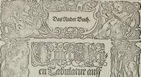 Picture 4 of 39 from Einer neüen Tabulatur auff Orgel und Instrumenten. Das ander allerlei schöne teutsche, italienische, frantzösische, geistliche und weltliche Lieder mit funff und vier Stimmen Passamezo, Galliardo und Täntze in sich begreifft.. (1577), leaf 7