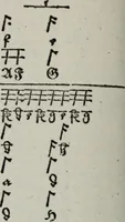 Picture 26 of 39 from Einer neüen Tabulatur auff Orgel und Instrumenten. Das ander allerlei schöne teutsche, italienische, frantzösische, geistliche und weltliche Lieder mit funff und vier Stimmen Passamezo, Galliardo und Täntze in sich begreifft.. (1577), leaf 71