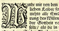 An illustration from Ein Garten-Brunn : gewässert durch die Ströhme der göttlichen Lustbarkeit, und hervorgrünend in mannichfaltigem Unterschiede geistlicher Pflantzen : di durch den reinen Anhauch zu einem Paradiese aufgeblasen ... oder, ein rechtes Diarium und ausführlich Tag-Verzeichnus alles desjenigen, was sich mit dieser theuren Autorin, in ihrem hohen Beruffe vom Jahre 1670 her zugetragen ... (1697)