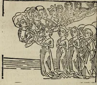 An illustration from Ein loblich büchlin von der Gmachelschafft so sich zwischen Got vn[d] der sele gar nuutzlich vnd fruchtperlichen zelessen ist