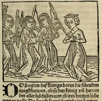 An illustration from Ein loblich büchlin von der Gmachelschafft so sich zwischen Got vn[d] der sele gar nuutzlich vnd fruchtperlichen zelessen ist