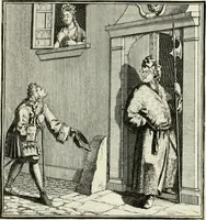 An illustration from Ein Schock Phantastn in einem Kasten : mit ihrem Pourtrait gar net in Kupffer gebracht und ausgelacht, samt einer Vorred (1700)