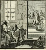 An illustration from Ein Schock Phantastn in einem Kasten : mit ihrem Pourtrait gar net in Kupffer gebracht und ausgelacht, samt einer Vorred (1700)