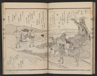 An illustration from Ekiro no suzu (1830)