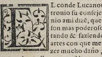 An illustration from El Conde Lvcanor : Compuesto por el excelentissimo principe Don Iuan Manuel ... Dirigido por Gonçalo de Argote y de Molina, al ... Seņor Don Pedro Manvel .. (1575)