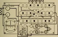 An illustration from Electrical instruments and testing; how to use the voltmeter, ohmmeter, ammeter, potentiometer, galvanometer, the Wheatstone bridge, and standard portable testing sets (1907)