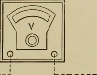 An illustration from Electrical instruments and testing; how to use the voltmeter, ohmmeter, ammeter, potentiometer, galvanometer, the Wheatstone bridge, and standard portable testing sets (1907)