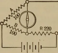An illustration from Electrical instruments and testing; how to use the voltmeter, ohmmeter, ammeter, potentiometer, galvanometer, the Wheatstone bridge, and standard portable testing sets (1907)