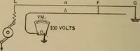 An illustration from Electrical instruments and testing; how to use the voltmeter, ohmmeter, ammeter, potentiometer, galvanometer, the Wheatstone bridge, and standard portable testing sets (1907)
