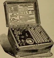 An illustration from Electrical instruments and testing; how to use the voltmeter, ohmmeter, ammeter, potentiometer, galvanometer, the Wheatstone bridge, and standard portable testing sets (1907)