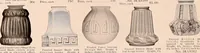 An illustration from Electric, gas, and combination lighting fixtures : table lamps, floor lamps, electrical wiring material, lighting glassware / Sears, Roebuck and Co. (1900)
