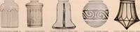 An illustration from Electric, gas, and combination lighting fixtures : table lamps, floor lamps, electrical wiring material, lighting glassware / Sears, Roebuck and Co. (1900)