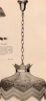 An illustration from Electric, gas, and combination lighting fixtures : table lamps, floor lamps, electrical wiring material, lighting glassware / Sears, Roebuck and Co. (1900)
