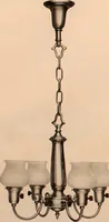 An illustration from Electric, gas, and combination lighting fixtures : table lamps, floor lamps, electrical wiring material, lighting glassware / Sears, Roebuck and Co. (1900)