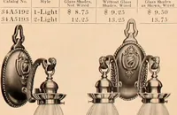 Picture 38 of 238 from Electric, gas, and combination lighting fixtures : table lamps, floor lamps, electrical wiring material, lighting glassware / Sears, Roebuck and Co. (1900), leaf 15