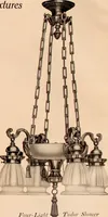 Picture 39 of 238 from Electric, gas, and combination lighting fixtures : table lamps, floor lamps, electrical wiring material, lighting glassware / Sears, Roebuck and Co. (1900), leaf 15