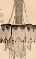 An illustration from Electric, gas, and combination lighting fixtures : table lamps, floor lamps, electrical wiring material, lighting glassware / Sears, Roebuck and Co. (1900)