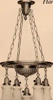 Picture 50 of 238 from Electric, gas, and combination lighting fixtures : table lamps, floor lamps, electrical wiring material, lighting glassware / Sears, Roebuck and Co. (1900), leaf 20