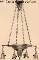 An illustration from Electric, gas, and combination lighting fixtures : table lamps, floor lamps, electrical wiring material, lighting glassware / Sears, Roebuck and Co. (1900)
