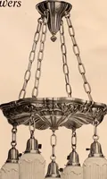 An illustration from Electric, gas, and combination lighting fixtures : table lamps, floor lamps, electrical wiring material, lighting glassware / Sears, Roebuck and Co. (1900)