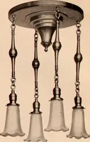 Picture 97 of 238 from Electric, gas, and combination lighting fixtures : table lamps, floor lamps, electrical wiring material, lighting glassware / Sears, Roebuck and Co. (1900), leaf 35
