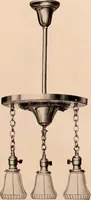 An illustration from Electric, gas, and combination lighting fixtures : table lamps, floor lamps, electrical wiring material, lighting glassware / Sears, Roebuck and Co. (1900)