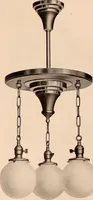 An illustration from Electric, gas, and combination lighting fixtures : table lamps, floor lamps, electrical wiring material, lighting glassware / Sears, Roebuck and Co. (1900)