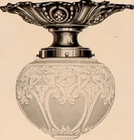 An illustration from Electric, gas, and combination lighting fixtures : table lamps, floor lamps, electrical wiring material, lighting glassware / Sears, Roebuck and Co. (1900)