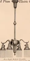 An illustration from Electric, gas, and combination lighting fixtures : table lamps, floor lamps, electrical wiring material, lighting glassware / Sears, Roebuck and Co. (1900)