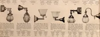 An illustration from Electric, gas, and combination lighting fixtures : table lamps, floor lamps, electrical wiring material, lighting glassware / Sears, Roebuck and Co. (1900)