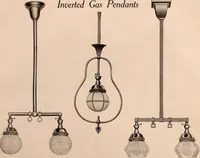 An illustration from Electric, gas, and combination lighting fixtures : table lamps, floor lamps, electrical wiring material, lighting glassware / Sears, Roebuck and Co. (1900)