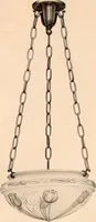 An illustration from Electric, gas, and combination lighting fixtures : table lamps, floor lamps, electrical wiring material, lighting glassware / Sears, Roebuck and Co. (1900)