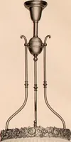 An illustration from Electric, gas, and combination lighting fixtures : table lamps, floor lamps, electrical wiring material, lighting glassware / Sears, Roebuck and Co. (1900)